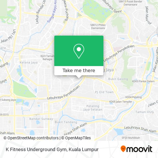 K Fitness Underground Gym map