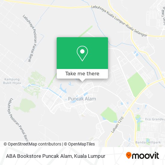 ABA Bookstore Puncak Alam map