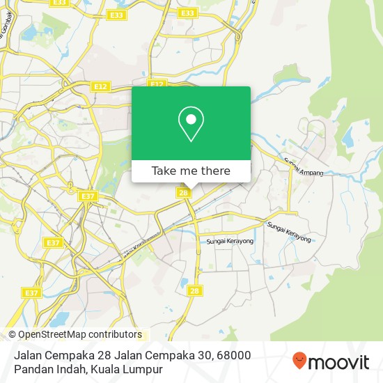 Jalan Cempaka 28 Jalan Cempaka 30, 68000 Pandan Indah map