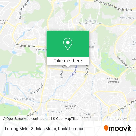 Lorong Melor 3 Jalan Melor map