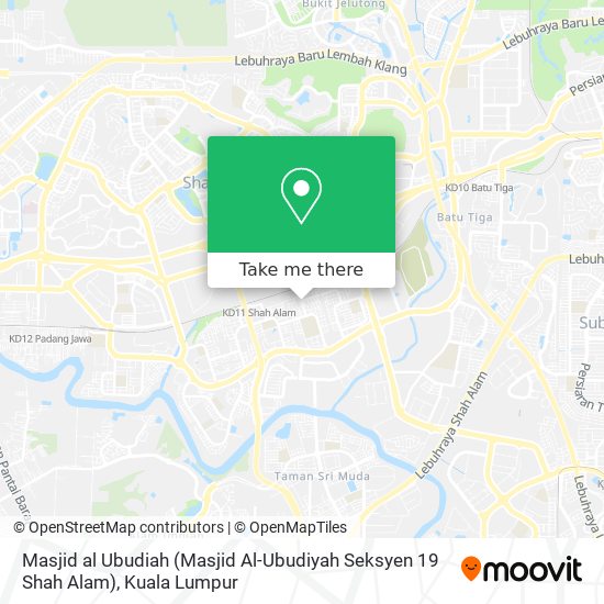 Masjid al Ubudiah (Masjid Al-Ubudiyah Seksyen 19 Shah Alam) map