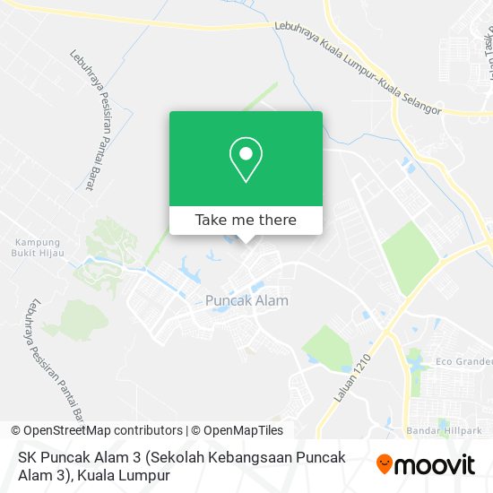 Peta SK Puncak Alam 3 (Sekolah Kebangsaan Puncak Alam 3)