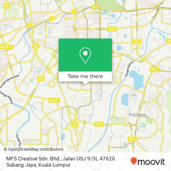MFS Creative Sdn. Bhd., Jalan USJ 9 / 3L 47620 Subang Jaya map