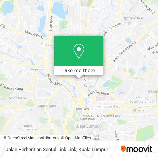 Jalan Perhentian Sentul Link Link map