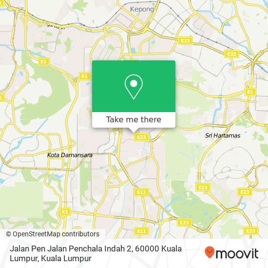 Jalan Pen Jalan Penchala Indah 2, 60000 Kuala Lumpur map