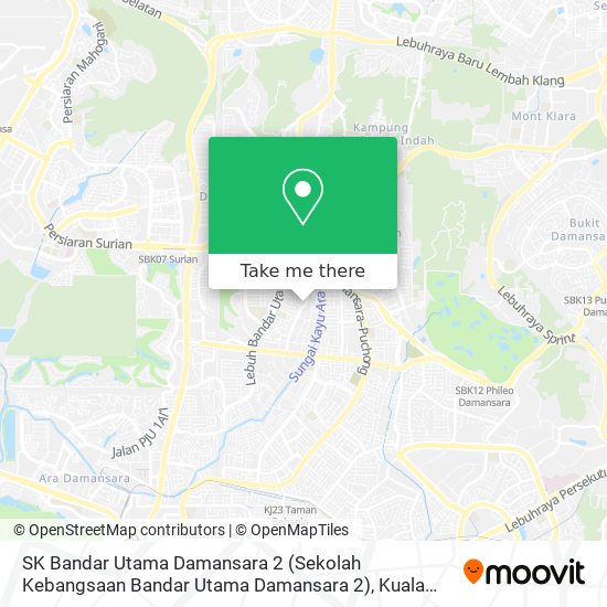 SK Bandar Utama Damansara 2 (Sekolah Kebangsaan Bandar Utama Damansara 2) map