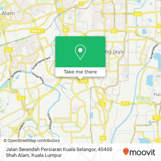Jalan Serendah Persiaran Kuala Selangor, 40400 Shah Alam map