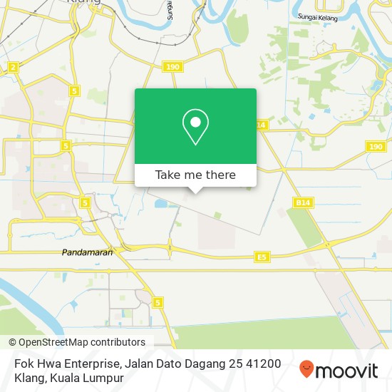 Peta Fok Hwa Enterprise, Jalan Dato Dagang 25 41200 Klang