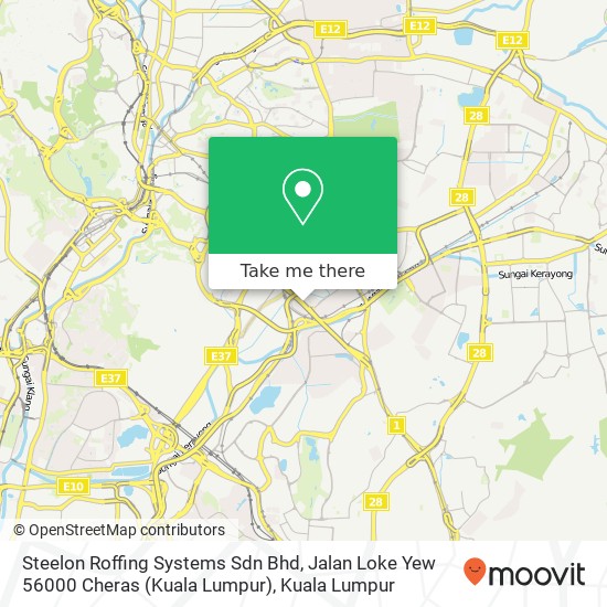 Steelon Roffing Systems Sdn Bhd, Jalan Loke Yew 56000 Cheras (Kuala Lumpur) map