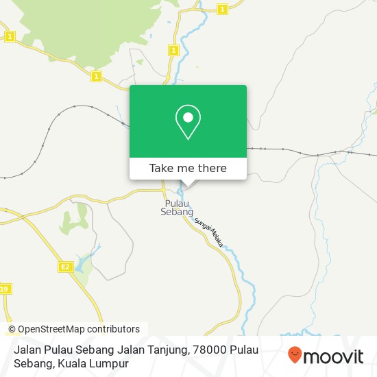 Jalan Pulau Sebang Jalan Tanjung, 78000 Pulau Sebang map