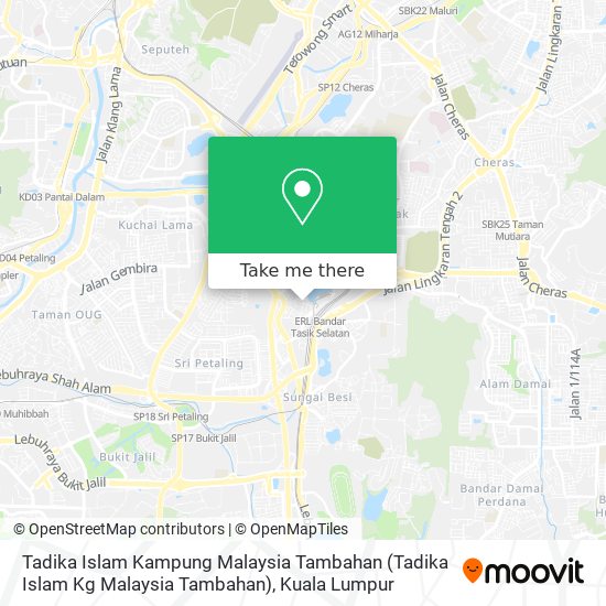 Peta Tadika Islam Kampung Malaysia Tambahan