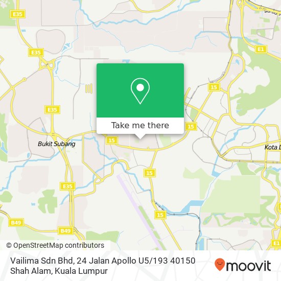 Peta Vailima Sdn Bhd, 24 Jalan Apollo U5 / 193 40150 Shah Alam