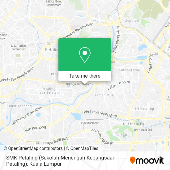 Peta SMK Petaling (Sekolah Menengah Kebangsaan Petaling)