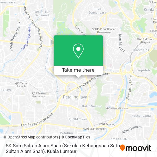 SK Satu Sultan Alam Shah (Sekolah Kebangsaan Satu Sultan Alam Shah) map