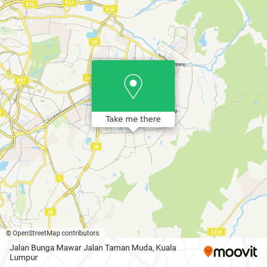 Peta Jalan Bunga Mawar Jalan Taman Muda