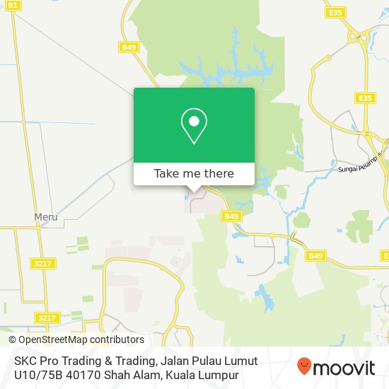 SKC Pro Trading & Trading, Jalan Pulau Lumut U10 / 75B 40170 Shah Alam map