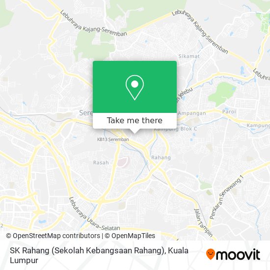 SK Rahang (Sekolah Kebangsaan Rahang) map