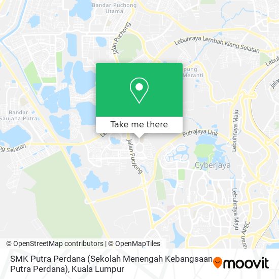 SMK Putra Perdana (Sekolah Menengah Kebangsaan Putra Perdana) map