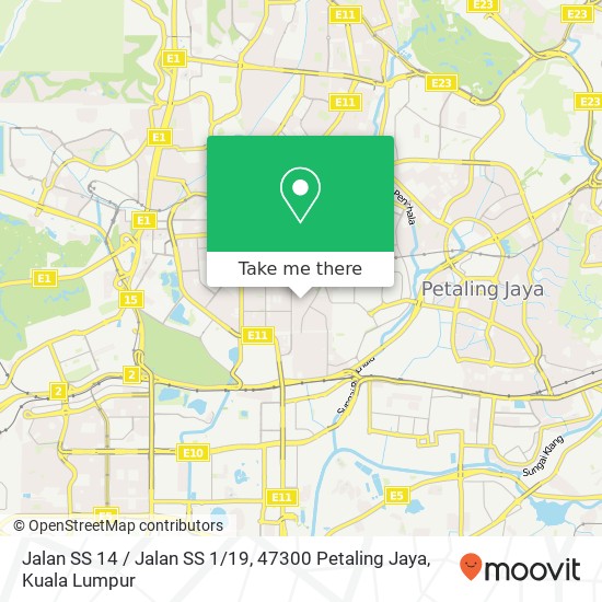 Peta Jalan SS 14 / Jalan SS 1 / 19, 47300 Petaling Jaya