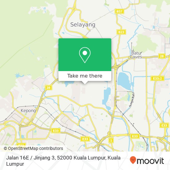 Jalan 16E / Jinjang 3, 52000 Kuala Lumpur map