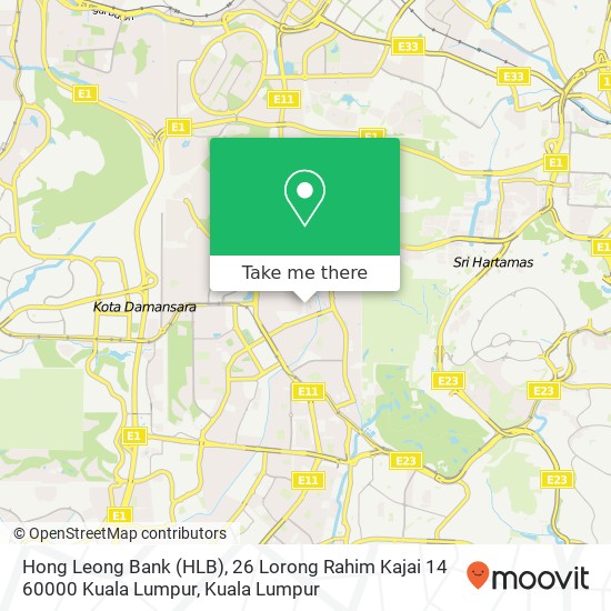 Hong Leong Bank (HLB), 26 Lorong Rahim Kajai 14 60000 Kuala Lumpur map