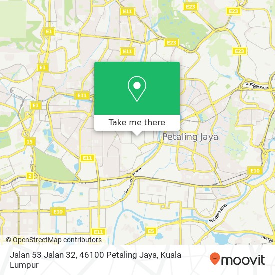 Peta Jalan 53 Jalan 32, 46100 Petaling Jaya