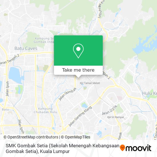 Peta SMK Gombak Setia (Sekolah Menengah Kebangsaan Gombak Setia)