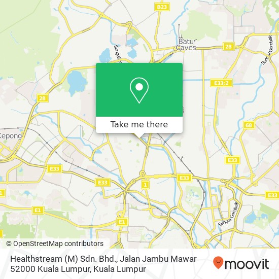 Healthstream (M) Sdn. Bhd., Jalan Jambu Mawar 52000 Kuala Lumpur map