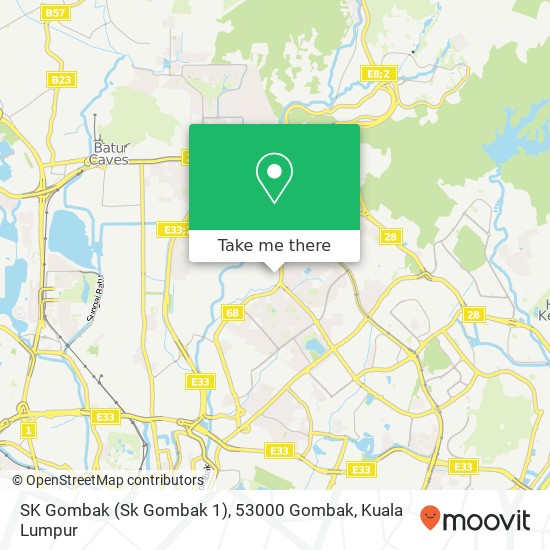 Peta SK Gombak (Sk Gombak 1), 53000 Gombak