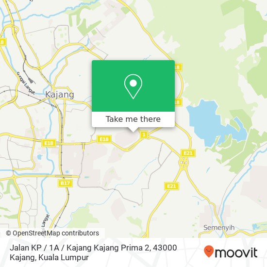 Jalan KP / 1A / Kajang Kajang Prima 2, 43000 Kajang map