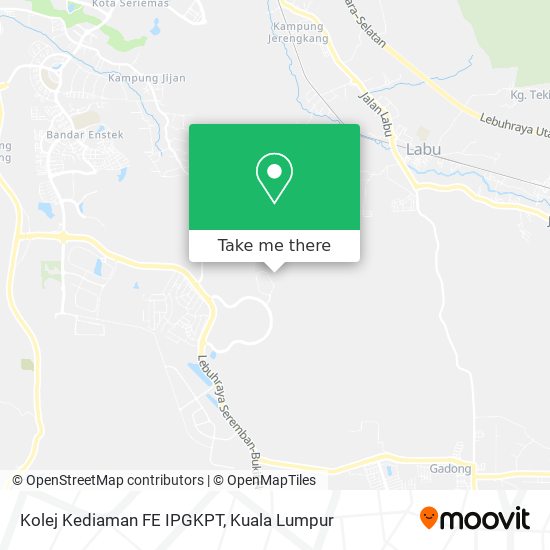 Kolej Kediaman FE IPGKPT map