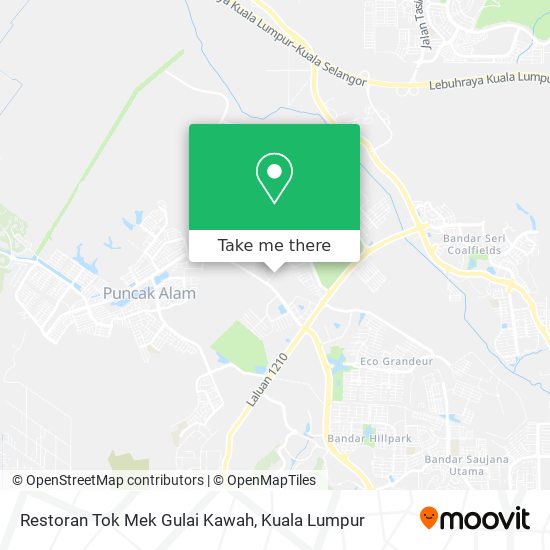 Restoran Tok Mek Gulai Kawah map