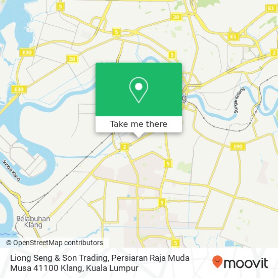 Liong Seng & Son Trading, Persiaran Raja Muda Musa 41100 Klang map