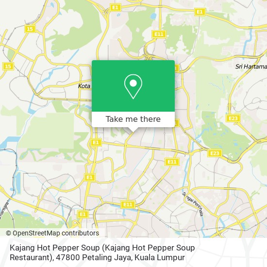 Peta Kajang Hot Pepper Soup (Kajang Hot Pepper Soup Restaurant), 47800 Petaling Jaya