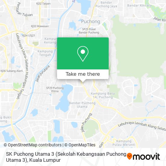 SK Puchong Utama 3 (Sekolah Kebangsaan Puchong Utama 3) map