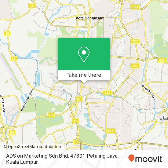 Peta ADS on Marketing Sdn Bhd, 47301 Petaling Jaya