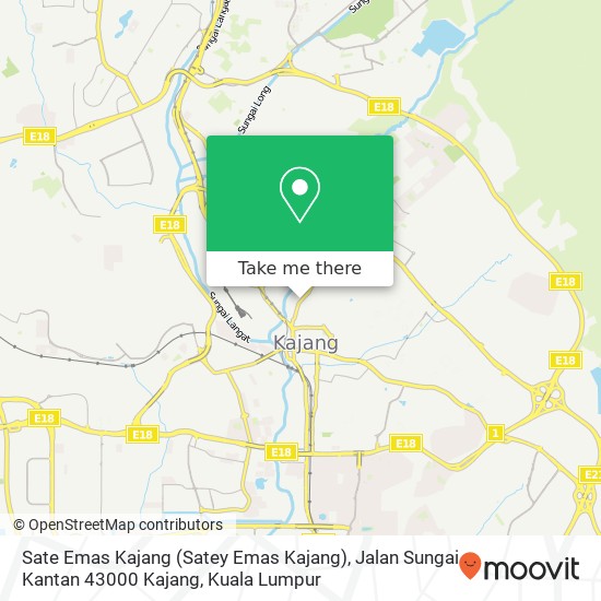 Peta Sate Emas Kajang (Satey Emas Kajang), Jalan Sungai Kantan 43000 Kajang