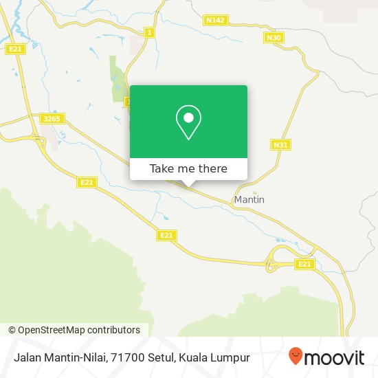 Jalan Mantin-Nilai, 71700 Setul map