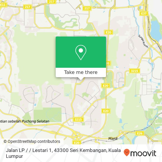 Jalan LP / / Lestari 1, 43300 Seri Kembangan map