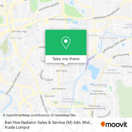 Peta Ban Hoe Radiator Sales & Service (M) Sdn. Bhd.