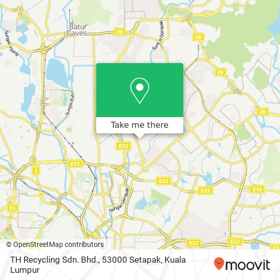 TH Recycling Sdn. Bhd., 53000 Setapak map