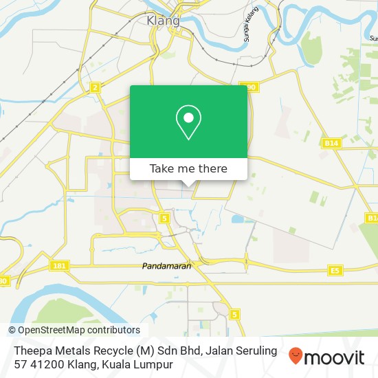 Theepa Metals Recycle (M) Sdn Bhd, Jalan Seruling 57 41200 Klang map