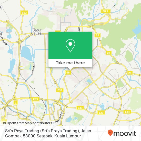 Sri's Peya Trading (Sri's Preya Trading), Jalan Gombak 53000 Setapak map