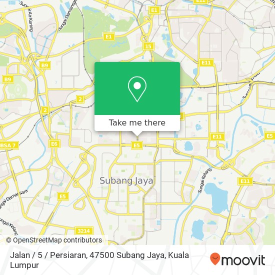 Jalan / 5 / Persiaran, 47500 Subang Jaya map