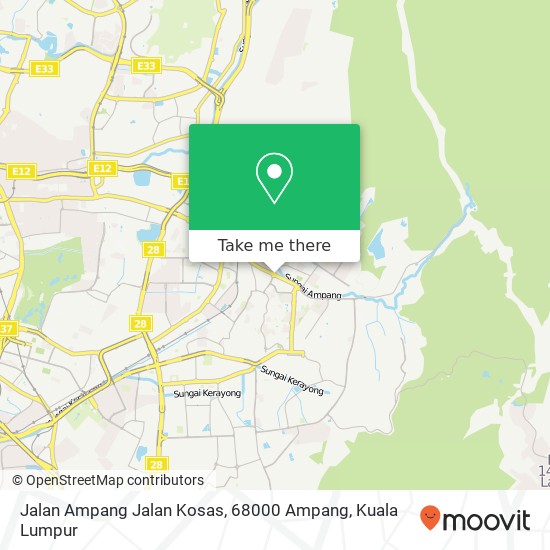 Jalan Ampang Jalan Kosas, 68000 Ampang map