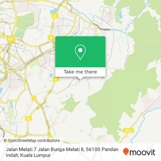 Jalan Melati 7 Jalan Bunga Melati 8, 56100 Pandan Indah map