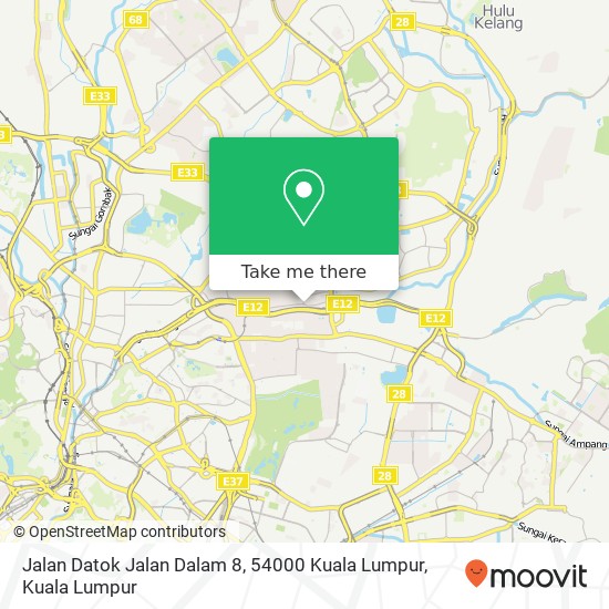 Peta Jalan Datok Jalan Dalam 8, 54000 Kuala Lumpur