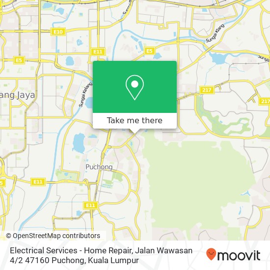 Electrical Services - Home Repair, Jalan Wawasan 4 / 2 47160 Puchong map