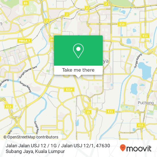 Jalan Jalan USJ 12 / 1G / Jalan USJ 12 / 1, 47630 Subang Jaya map