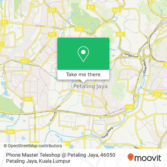 Peta Phone Master Teleshop @ Petaling Jaya, 46050 Petaling Jaya